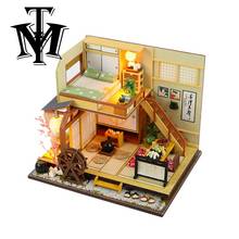 Hot Doll House DIY Building Handmade Assembly Hut DIY Miniature Dollhouse With Furnitures House Toys For Children Wooden Models 2024 - buy cheap
