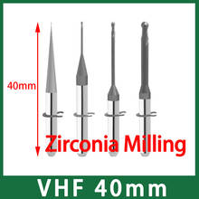 Fresas de fresado VHF de 5 ejes y 40mm de longitud con capa DLC especial para bloque de circonia 2024 - compra barato