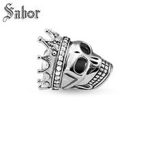 Silver plated Skull Queen Beads European DIY Karma Beads for Jewelry Making Fit Bracelet Necklaces for Women Men thomas 2024 - buy cheap