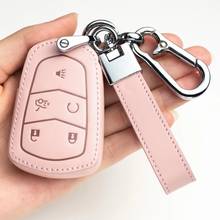 Leather Car Key Cover Case for Cadillac Escalade Cts Ats Xts SRX XT5 CT6 STS Key Ring Case Fob Auto Accessories Protection 2024 - buy cheap