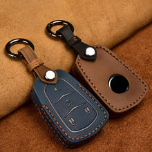 Genuine Leather Car Key Case Cover For Cadillac Escalade ESV XTS ATS CTS SRX 6BT CT6 ATS-L XT5 BLS 2015 2016 Accessories Ring 2024 - buy cheap
