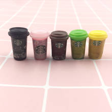 Cabochão de resina de copo de café 3d 20 drive, simulação em miniatura de comida falsa enfeites diy para acessórios de scrapbooking: 15*21mm 2024 - compre barato