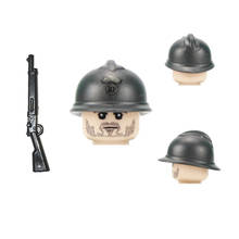 Bonecos de soldados para construção da segunda guerra mundial, soldados franceses, armas, peças de blocos de brinquedo para crianças 2024 - compre barato