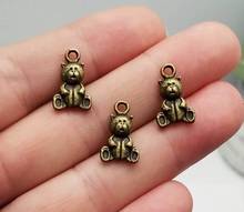 40pcs/lot--10x16mm, bear cham,Antique bronze plated Teddy Bear charms,DIY supplies,Jewelry accessories 2024 - buy cheap