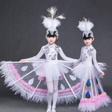 Children's Day Dance Costumes Kindergarten National Dancing Uniform Elegant Carnival Girls Peacock Stage Performance Clothing 2024 - buy cheap