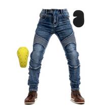 New Motorcycle riding pants four seasons side zipper Aramid jeans protective gear slim fit anti-drop pants 2024 - buy cheap