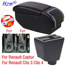 For Renault Clio 4 Armrest For Renault Captur Armrest box Car accessories Storage box cup holder ashtray USB LED 2024 - buy cheap