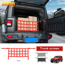 BAWA Car Covers Multifunction Trunk Cargo Screen Storage Net Cover Accessories For Jeep Wrangler JL 2018+ 2024 - buy cheap