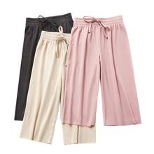 Ropa de verano para niñas pequeñas, pantalones informales antimosquitos de estilo fino Tero, holgados y suaves, largos y suaves, 4 colores 2024 - compra barato