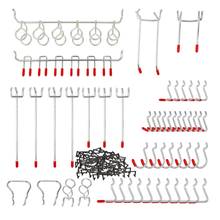 52Pcs Pegboard Hooks Assortment Home Storage Hooks System Peg Board Tool Hanger Set Garage Kitchen Workshop Organizer Utility Ho 2024 - buy cheap