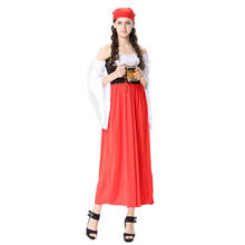 Disfraz Sexy de cerveza roja para niña, disfraz de dama, disfraz de cosplay para Oktoberfest, vestido de lujo 2024 - compra barato