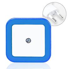 Mini lâmpada noturna led, controle por sensor, 110v 220v, plug eu e us, economia de energia, lâmpada de indução para iluminação de sala de estar e quarto