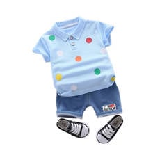 Roupa de verão para bebês meninos, camiseta e shorts de algodão com estampa de desenho animado 2024 - compre barato
