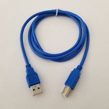 USB 2,0 Type A to USB Type B порт принтера папа-папа для принтера синий 1,2 м 2024 - купить недорого