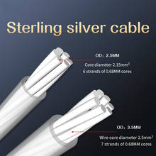 Pure Silver Audio Line Machine Inner Wire DIY Power Speaker Signal AUX Bulk Cable 2.5mm / 2.15mm 2024 - купить недорого