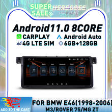 Carplay-reproductor Multimedia con Android 10 y navegación GPS para BMW, Radio de coche estéreo de 8,8 pulgadas, 4G LTE, Audio para BMW 3 E46 M3 Rover 75 MG 2024 - compra barato