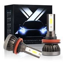 Waterproof Mini Car Headlight Lamp 9012 9005 9006 H1 H4 H7 H11 Imported COB Chip 90W 12000LM White High Power Car LED Light 2024 - buy cheap