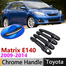 Black Carbon Fiber Door Handle Cover for Toyota Matrix E140 2009~2014 Car Accessories Stickers Trim Set 2010 2011 2012 2013 2024 - buy cheap