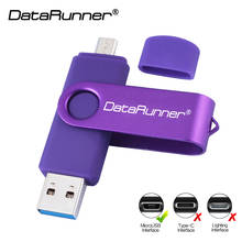 DataRunner OTG USB Flash Drive 256GB 128GB High Speed Usb Stick 3.0 Pen Drive 64GB 32GB 16GB 8GB Pendrive for Android Smartphone 2024 - buy cheap