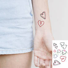 Waterproof Temporary Tattoo Sticker Cartoon Love Heart Pattern Flash Tatoo Fake Tatto Hand Arm Neck Body Art for Woman Men 2024 - buy cheap