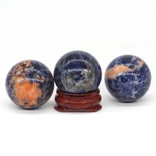 30MM piedra preciosa Natural azul sodalita cristal para Sanación Reiki esfera bola (1 Uds.) 2024 - compra barato