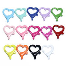 Multiple Color Heart Shape Lobster Clasp Key Chain Split Hooks For DIY Jewelry Making Necklace Bracelet Connector Accessory 2024 - buy cheap