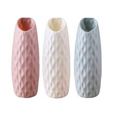 Nordic Plastic Vase Anti-drop Simple Flower Vase White Imitation Ceramic Flower Pot Decoration Home Plastic Vase For Home Decor 2024 - buy cheap