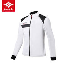 Santigo blusa de ciclismo masculino, jaqueta de manga longa à prova de vento para mtb bicicleta corta-vento com ajuste de 2-10 graus para inverno 2024 - compre barato