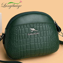 Fashion and Elegant Handbags Solid Color Crocodile Pattern Shoulder Bag Designer PU Leather Handbag Leisure Luxury Handbag 2024 - buy cheap