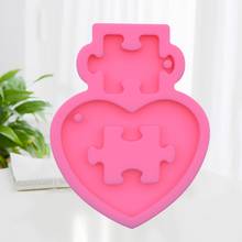 Super Glossy Love Heart Keychain Crystal Epoxy Resin Mold Pendant Silicone Mould DIY Crafts Jewelry Necklace Making Tool 2024 - buy cheap