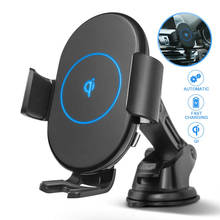 10W Qi Car Wireless Charger 360 Rotation Auto Clamping Loose Fast Charging Phone Air Vent Mount Charger For iPhone X Xiaomi Mi 9 2024 - buy cheap