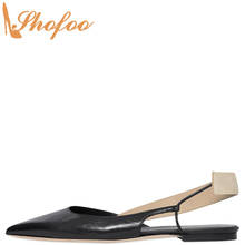 Zapatos planos negros para mujer tamaño grande 15 16 para damas verano zapatos puntiagudos de moda Casual de oficina de Shofoo Maduro 2024 - compra barato