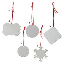 10Pcs DIY Sublimation Blank Pendants MDF Board Personalized Sublimation Pendant Blank Christmas Valentine's Day Ornament 2024 - buy cheap