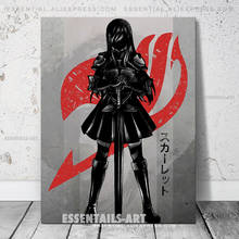 Erza Scarlet Fairy Tail Anime Poster Canvas Wall Art Painting Decor Pictures Bedroom Study Living Room Home Decoration Prints 2024 - buy cheap