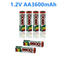 2021 New 1.2V AA battery 3600mAh NI MH Pre-Charged Batteries Ni-MH Rechargeable AA3600 Battery For Toys Camera Microphone 2024 - buy cheap