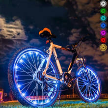 Велосипедные фонари 2 м, подзарядка велосипедных спиц, сигнальная лампа для колес, цветные велосипедные фонари для колес 2024 - купить недорого