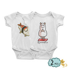 Sushi Yoga Alpaca Baby Romper Harajuku Fashion Infants Toddler Clothes Kawaii Newborn Bodysuit Jumpsuit 2024 - buy cheap