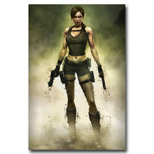 Póster de mujer Lara Croft Tomb Raider, impresiones y pósteres de películas para sala de estar, decoración moderna del hogar, imágenes de seda, decoración, pintura de pared 2024 - compra barato