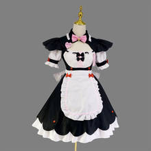 Anime chocolate plus size 5xl feminino maid outfit anime bonito rendas guarnição avental lolita vestidos cosplay traje conjunto completo 2024 - compre barato