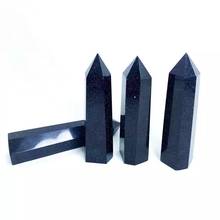 MOKAGY 80mm-90mm Natural Blue Sandstone Quartz Point Crystal Stone Decorations Obelisk 2024 - buy cheap