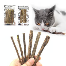 Натуральные растения кошачья молярная палочка для очистки зубов плод актинидии для кошек снэки палочки для домашних животных чистящие средства для зубов товары для кошек 2024 - купить недорого