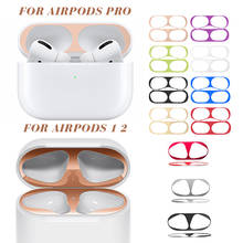 Metal Dust Guard Headphones Case for Apple Airpods2 AirPods Pro Protective Cover Wireless bluetooth-compatible Dustproof Sticker 2024 - buy cheap