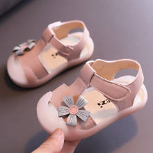 Children Sandals for Toddlers Girls Princess Sweet Floral Kids Beach Sandals T-tied Anti-kick Closed-toes Fashion Flowers Rubber 2024 - buy cheap