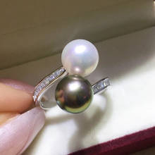 Dois pérola 925 prata esterlina ajustável anel dedo base configurações descobertas jóias peças acessórios para pérolas 2024 - compre barato