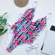 bikini bathing suits ladies swimwear beachwear set high waist 2020 Sexy biquini set sling swimming suit printed swimsuit women 2024 - buy cheap