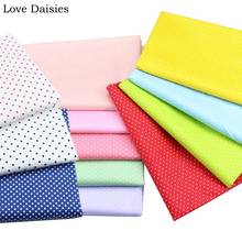 100% Cotton Twill Small Polka Dot RED GREEN PURPLE YELLOW PINK BLACK BLUE For Sheet Pillow Doll Apparel Patchwork Quilting Decor 2024 - buy cheap