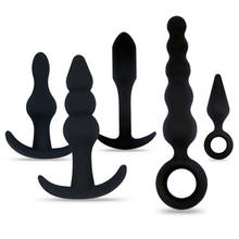 Plugue anal para bunda de silicone, plugue anal seguro para homens e mulheres, brinquedo sexual adulto, rolha de silicone, massageador 2024 - compre barato