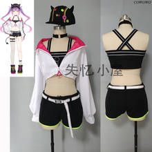 Anime! Vtuber tokoyami towa roupa casual esportiva, uniforme cosplay fantasia de halloween roupa de festa feminina 2024 - compre barato