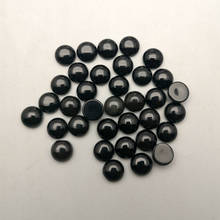 Moda preto onyx 6mm 50 pçs/lote pedra natural grânulo charme de alta qualidade diy redonda cabochão contas para fazer jóias acessórios 2024 - compre barato