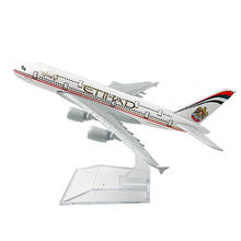 1/400 Scale Alloy Aircraft Airbus a380 Etihad Airways 16cm Alloy Plane Model Toys Children Kids Gift for Collection 2024 - buy cheap